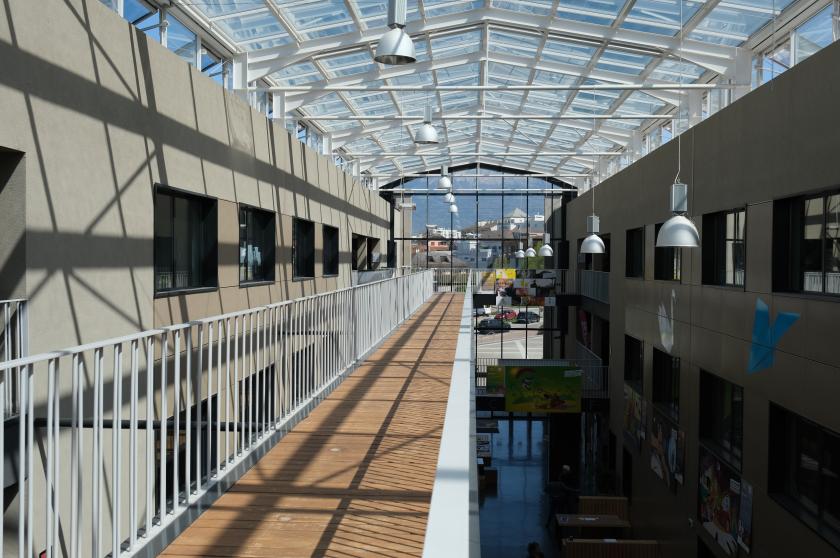 Photo de l'intérieur du bâtiment des Papeteries 